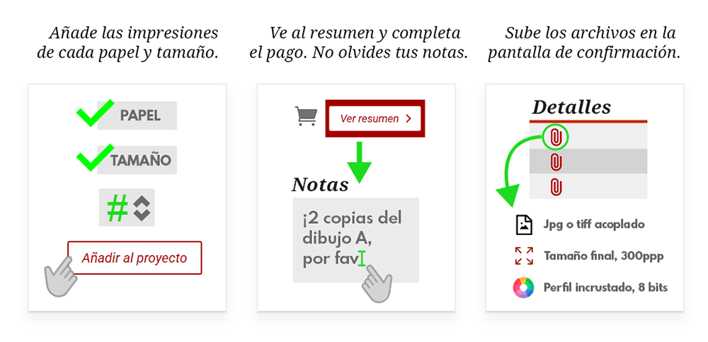 Impresión giclée online, instrucciones para pedido fácil y precios