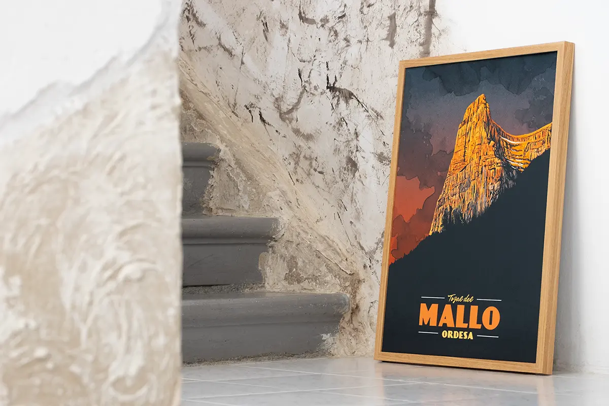 Impresión de la ilustracón giclée Tozal del Mallo 1200 Impresión de la ilustración giclée Tozal del Mallo