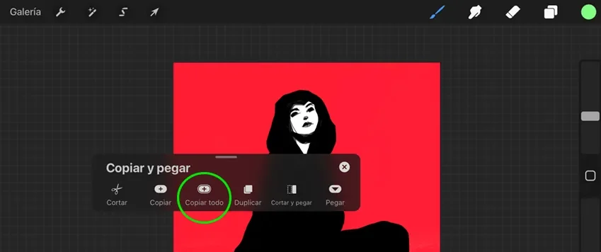 Editar una ilustración para guardar e imprimir en Procreate