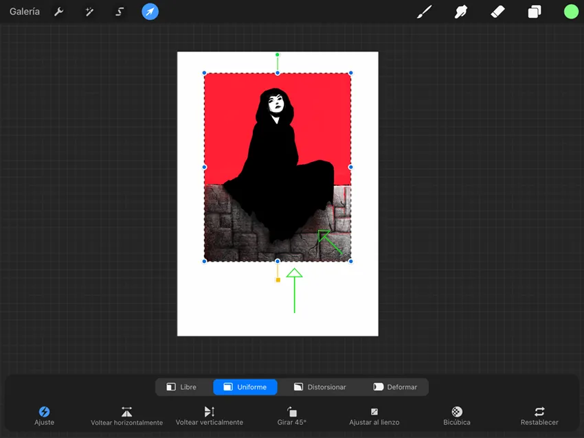 Guardar archivos en Procreate - escalado de ilustraciones